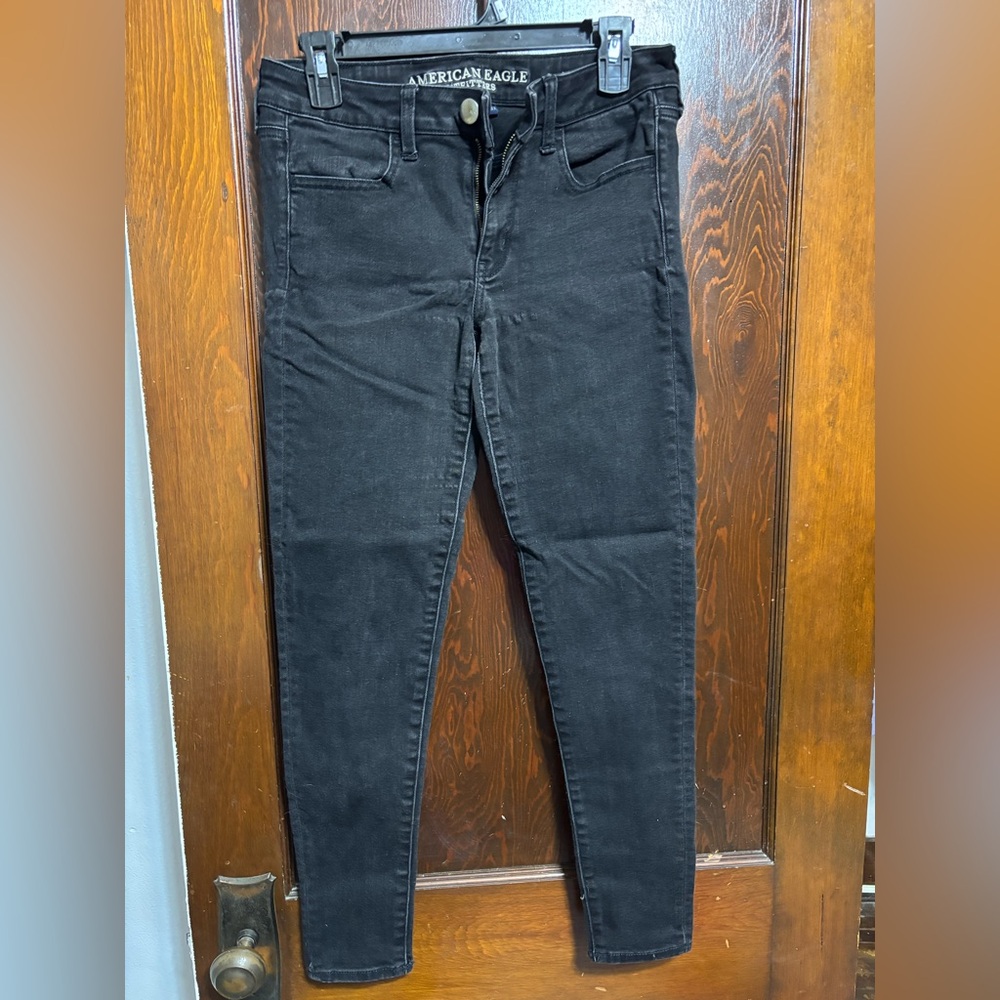 American Eagle Outfitters Super Super Stretch X Black Jeggings Woman’s Size 6